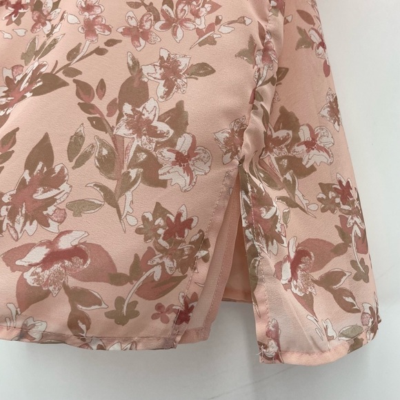Coldwater Creek Sheer Pink Floral Print Chiffon Tunic Blouse Top 2X - Picture 5 of 10